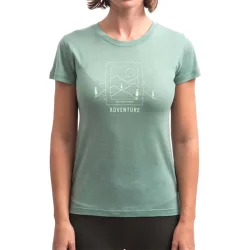 SENSOR Merino Air Say Yes T-Shirt Manches Courtes W /Vert Basilic - SENSOR