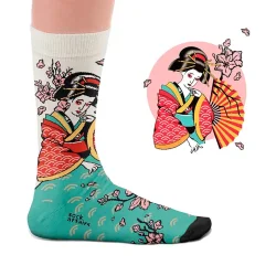SOCK AFFAIRS Traditional Geisha Tattoo - SOCK-AFFAIRS