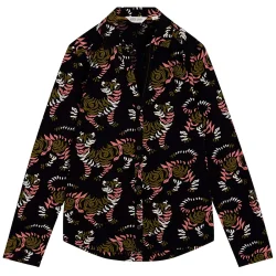 WHITE STUFF Annie Jersey Shirt /blk pr - WHITE-STUFF