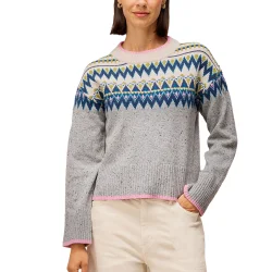 WHITE STUFF Cedar Fairisle Jumper /Grey Mlt