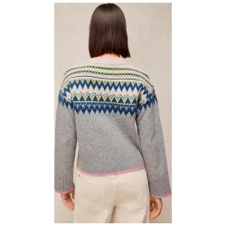 WHITE STUFF Cedar Fairisle Jumper /Grey Mlt
