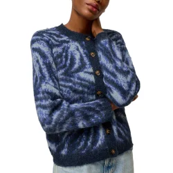 WHITE STUFF Fluffy Animal Cardi /bleu mlt - WHITE-STUFF
