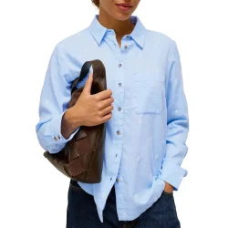 WHITE STUFF Libby Organic Cotton Shirt /bleu mlt - WHITE-STUFF