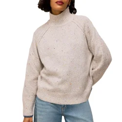 WHITE STUFF Talia Nep High Neck Jumper /lgt gris - WHITE-STUFF