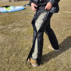 WINDSRIDERS Super Down Pant Sur-Pantalon En Super Duvet Zip Latéraux /Noir