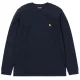 CARHARTT-WIP Chase L/s t-Chemise /foncé marine or
