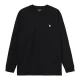 CARHARTT-WIP Chase L/s t-Chemise /noir or