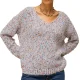 WHITE STUFF Texture V Neck Jumper /lgt nat