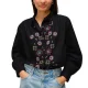 WHITE STUFF Lena Embroidered Shirt /blk mlt