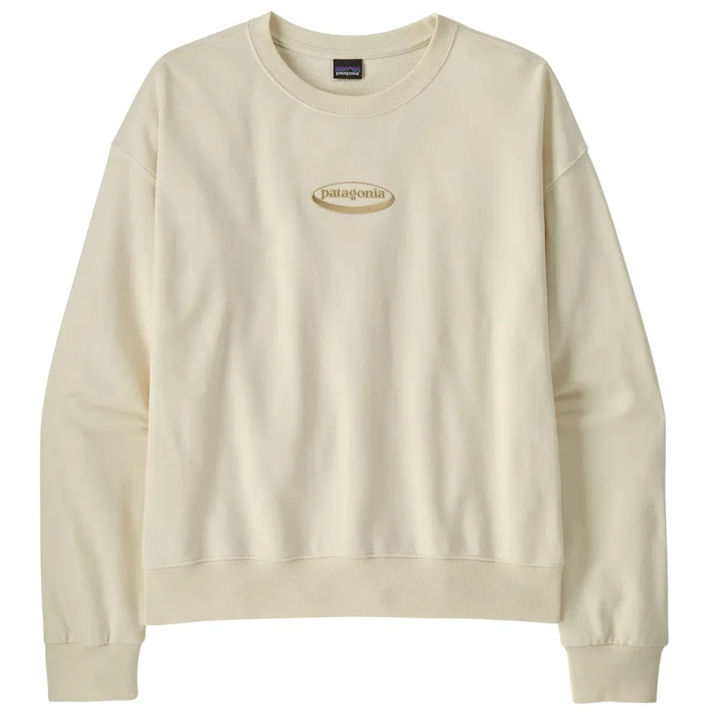 PATAGONIA 95 Oval Logo Daily Crew W /wool blanc