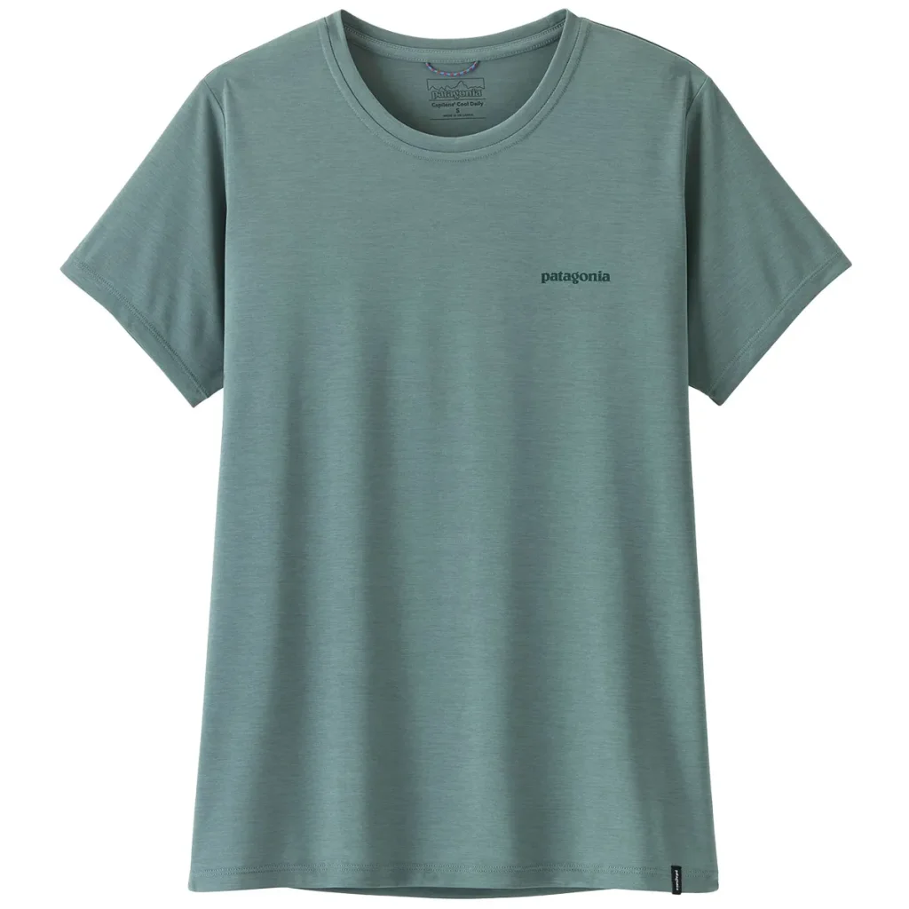 PATAGONIA Cap Cool Daily Shirt Boardshort Logo W /bleu sage clair bleu sage x-dye