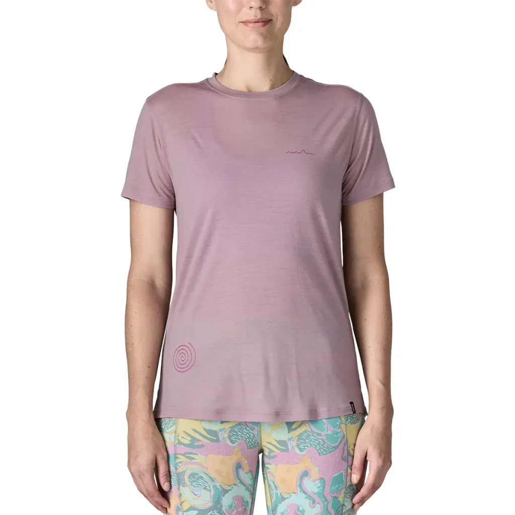 PATAGONIA Cap Cool Merino Blend Graphic Shirt W /multi pitch quiet violet