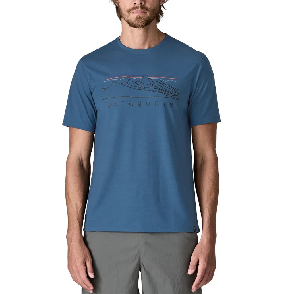 PATAGONIA Cap Cool Trail Shirt Stratapeaks /aquatic bleu