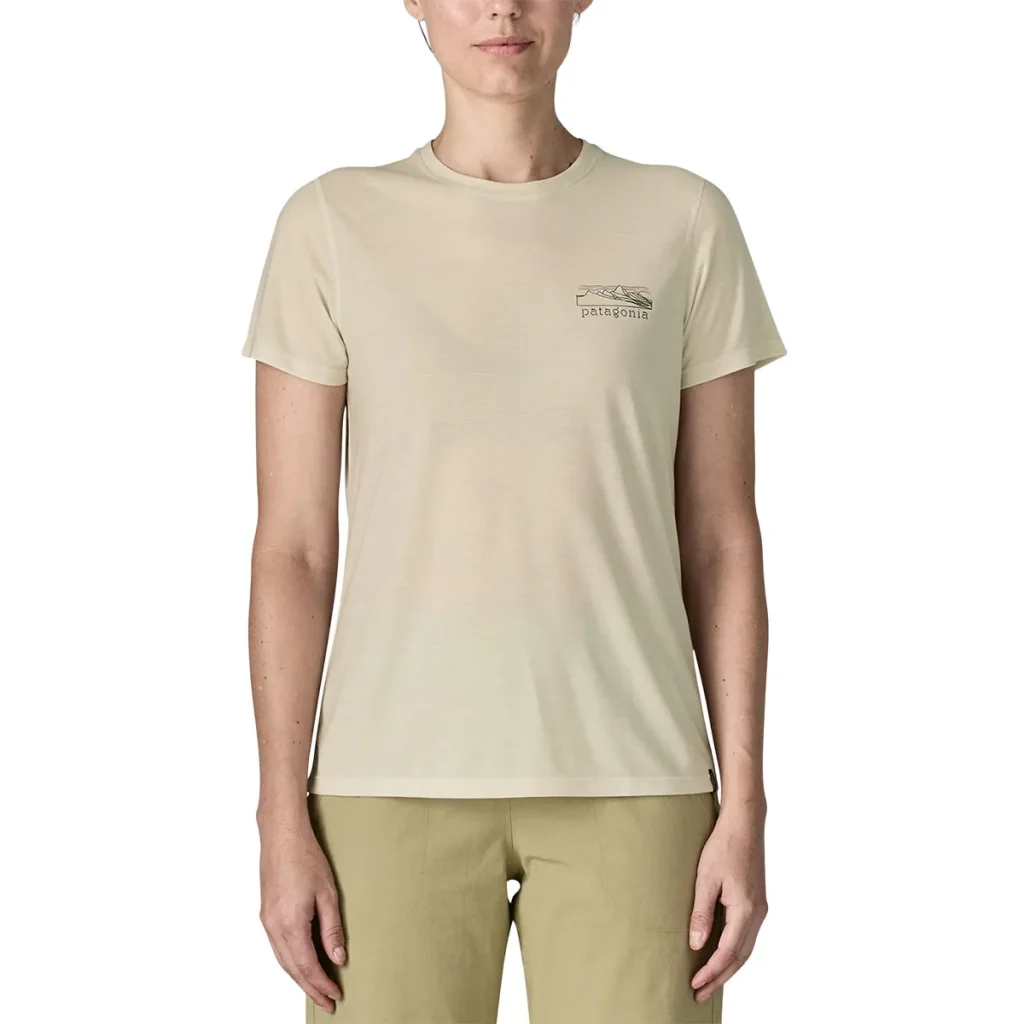 PATAGONIA Cap Cool Trail Shirt Stratapeaks W /dyno blanc