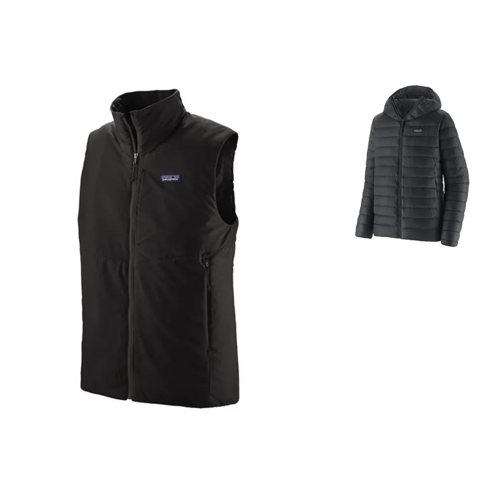 PATAGONIA Nano Air Light Vest /noir + PATAGONIA Down Sweater Hoody /noir