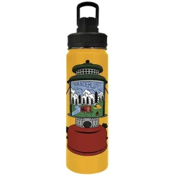 SUNDAY Water Bottle 620ml Wanderlust /Mango Yellow - SUNDAY