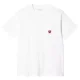 CARHARTT WIP Pocket Heart S/s t-Chemise w /blanc rouge