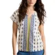 WHITE STUFF Nelly Notch Neck Tee /blanc mlt