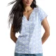 WHITE STUFF Nelly Notch Neck Tee /bleu pr
