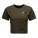 BLACK DIAMOND Faded Crop Ss Tee W /foncé moss