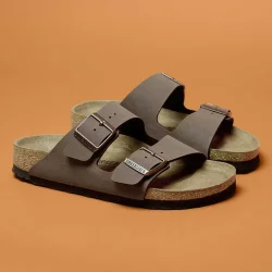 BIRKENSTOCK Arizona Birko-Flor Birkibuc /Mocca (Narrow)