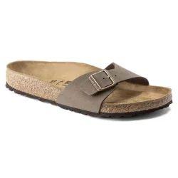 BIRKENSTOCK Madrid Birko-Flor Birkibuc /mocca (narrow) - BIRKENSTOCK