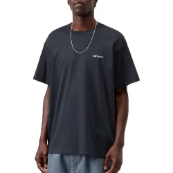 CARHARTT-WIP Script Embroidery Ss T-Shirt /dark navy white