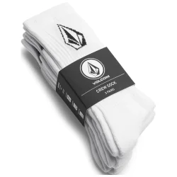 VOLCOM Full Stone Sock 3Pk /white - VOLCOM