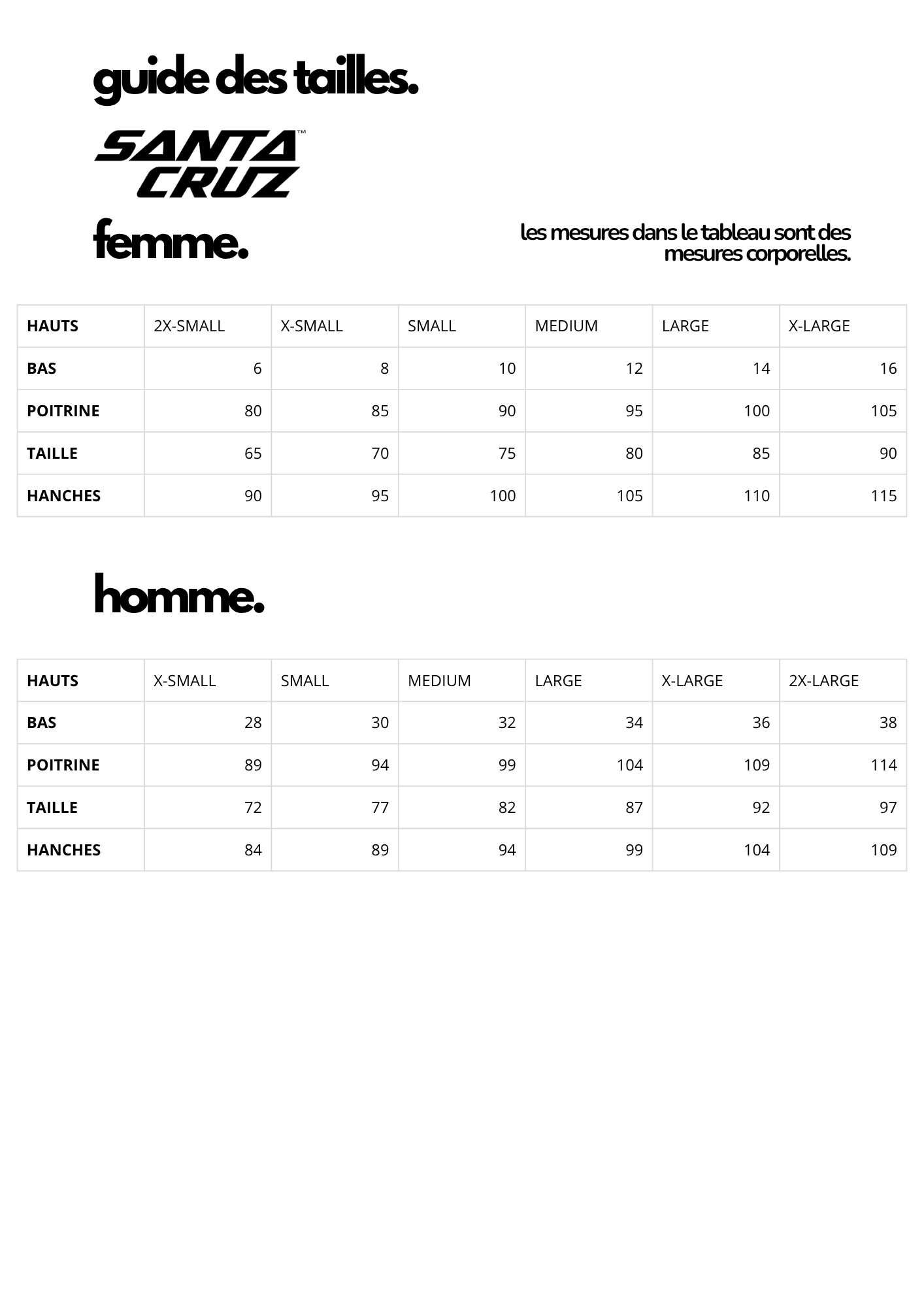 Size guide
